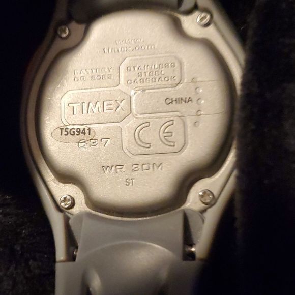 Timex Heart Rate Monitor Watch T5G941 Sport Silver Bezel Grey Band Men Women 30m - Picture 5 of 6